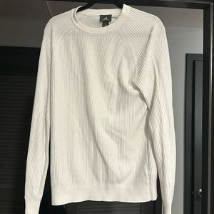 White H&M muscle fit long sleeve size M